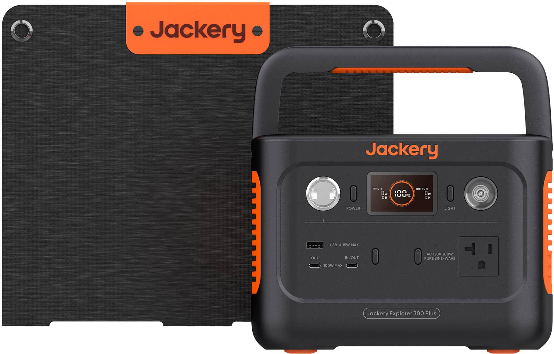 Alt View 1. Jackery - Explorer 300 Plus Portable Power Solar Generator + 40W Solar Panel - Black.