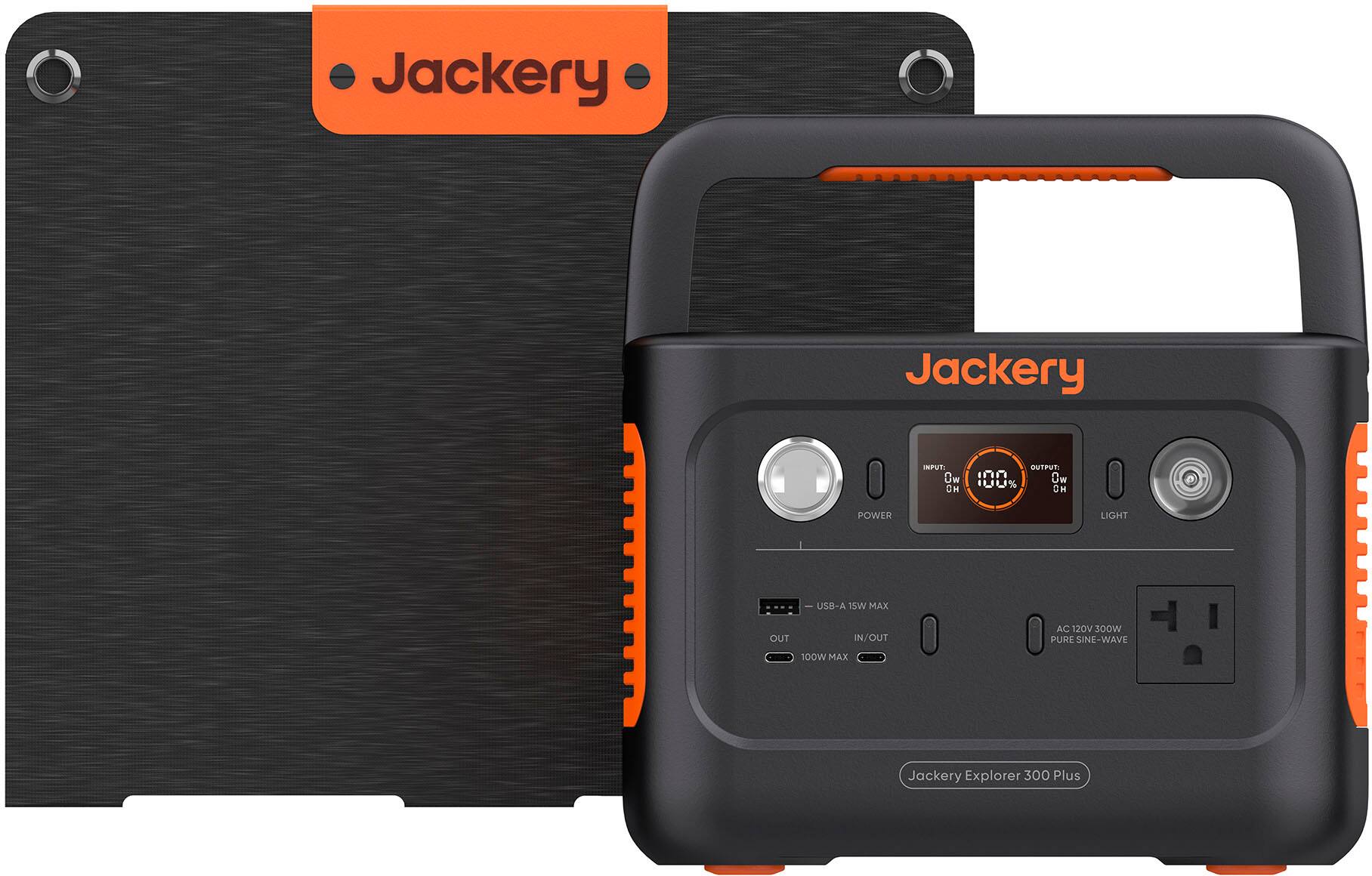 Alt View 1. Jackery - Explorer 300 Plus Portable Power Solar Generator + 40W Solar Panel - Black.