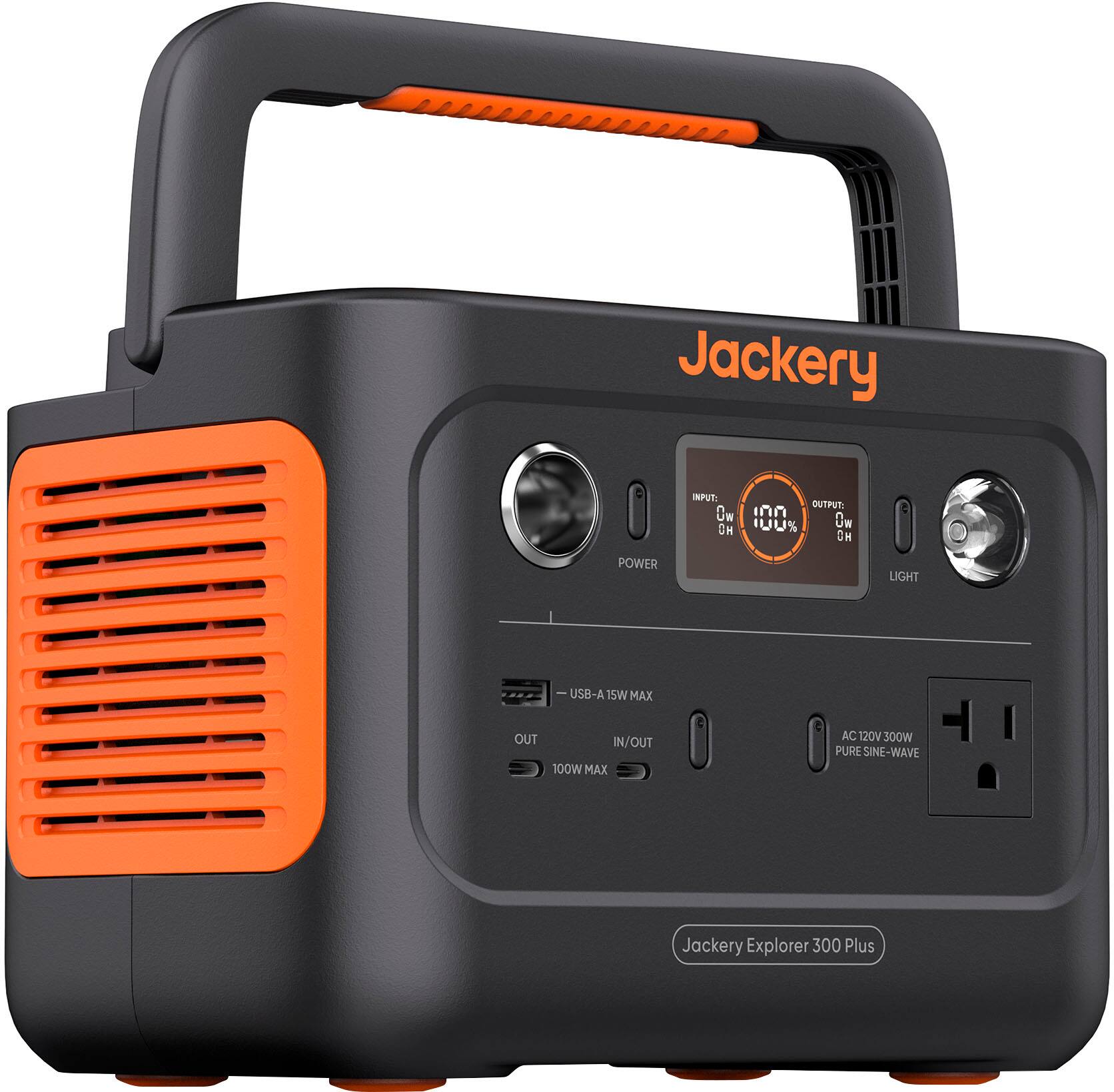 Alt View 1. Jackery - Explorer 300 Plus Portable Power Station - Black.