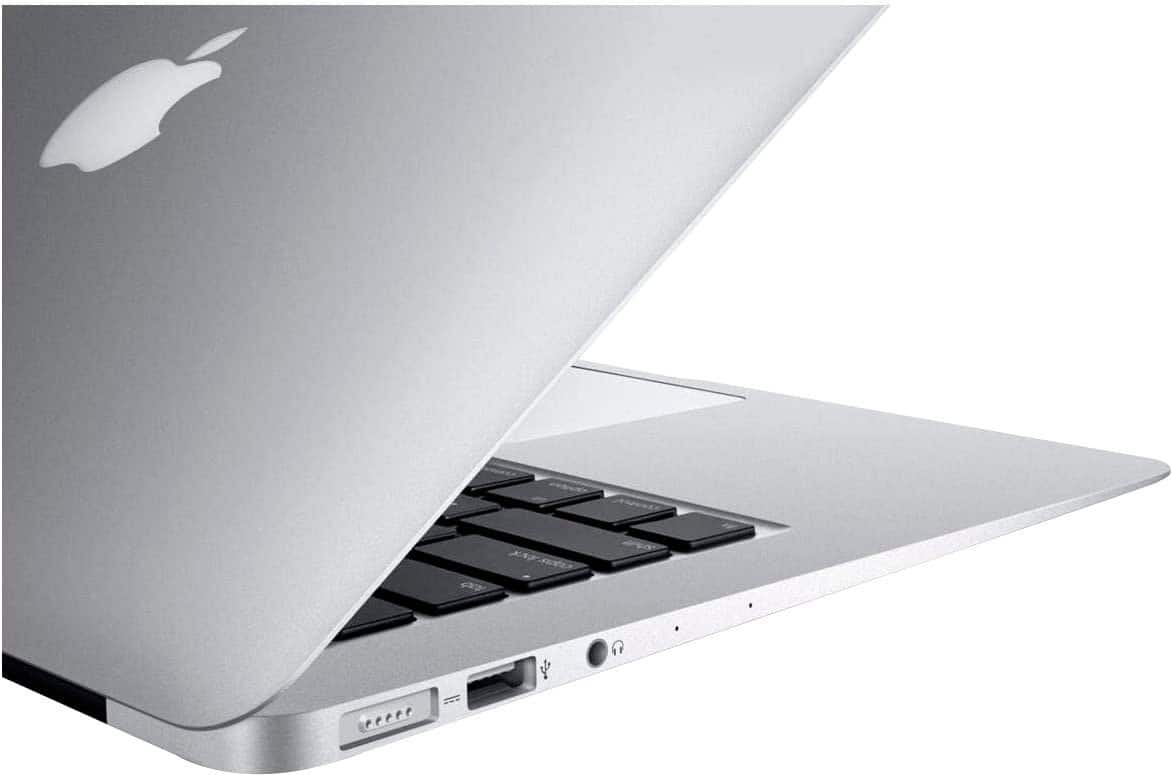 Left. Apple - Geek Squad Certified Refurbished MacBook Air® - 13.3" Display - Intel Core i5 - 8GB Memory - 128GB Flash Storage - Silver.