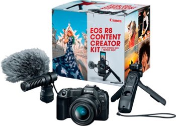 Canon - EOS R8 4K Video Mirrorless Camera with RF 24-50mm f/4.5-6.3 IS STM Lens Content Creator Kit - Black - Front_Zoom