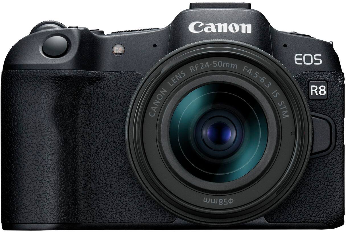 Alt View 1. Canon - EOS R8 4K Video Mirrorless Camera with RF 24-50mm f/4.5-6.3 IS STM Lens Content Creator Kit - Black.