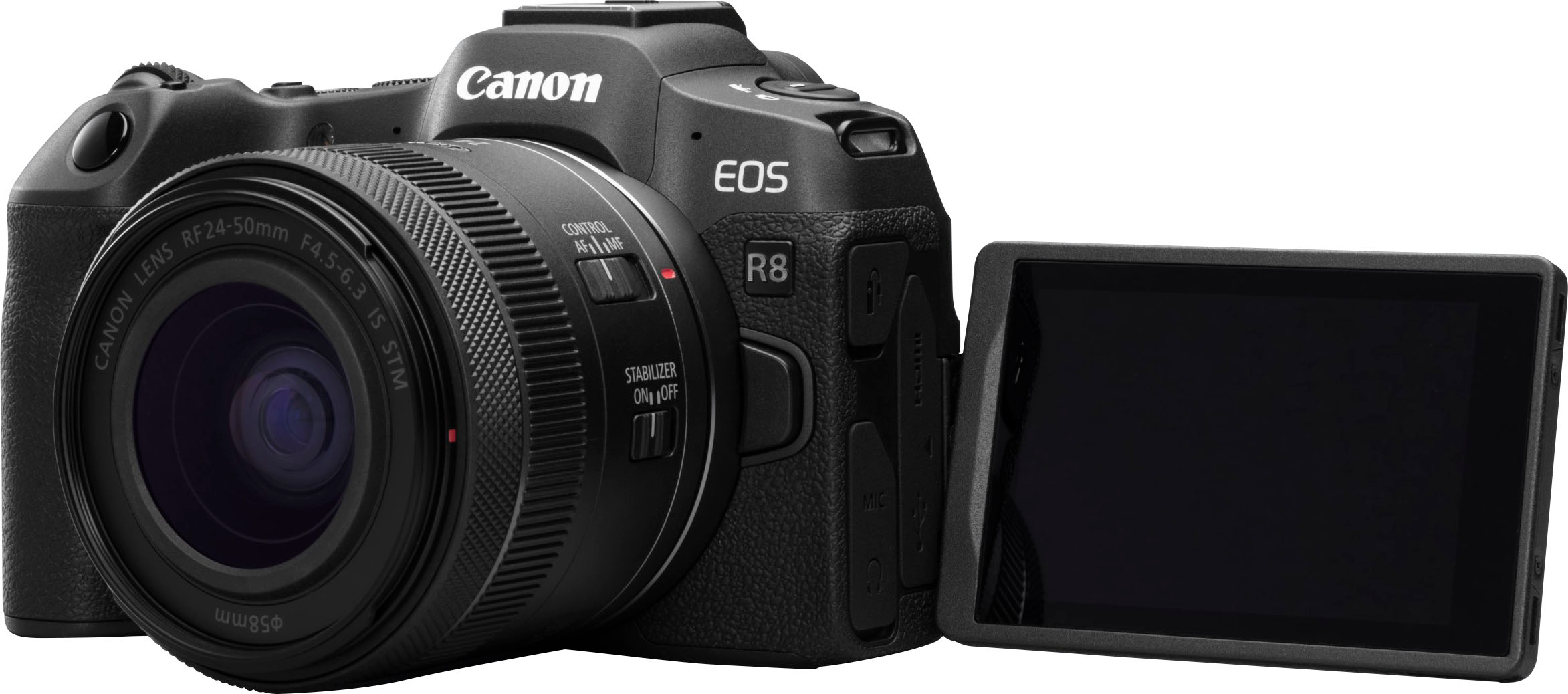 Best Buy: Canon EOS R8 4K Video Mirrorless Camera with RF 24-50mm