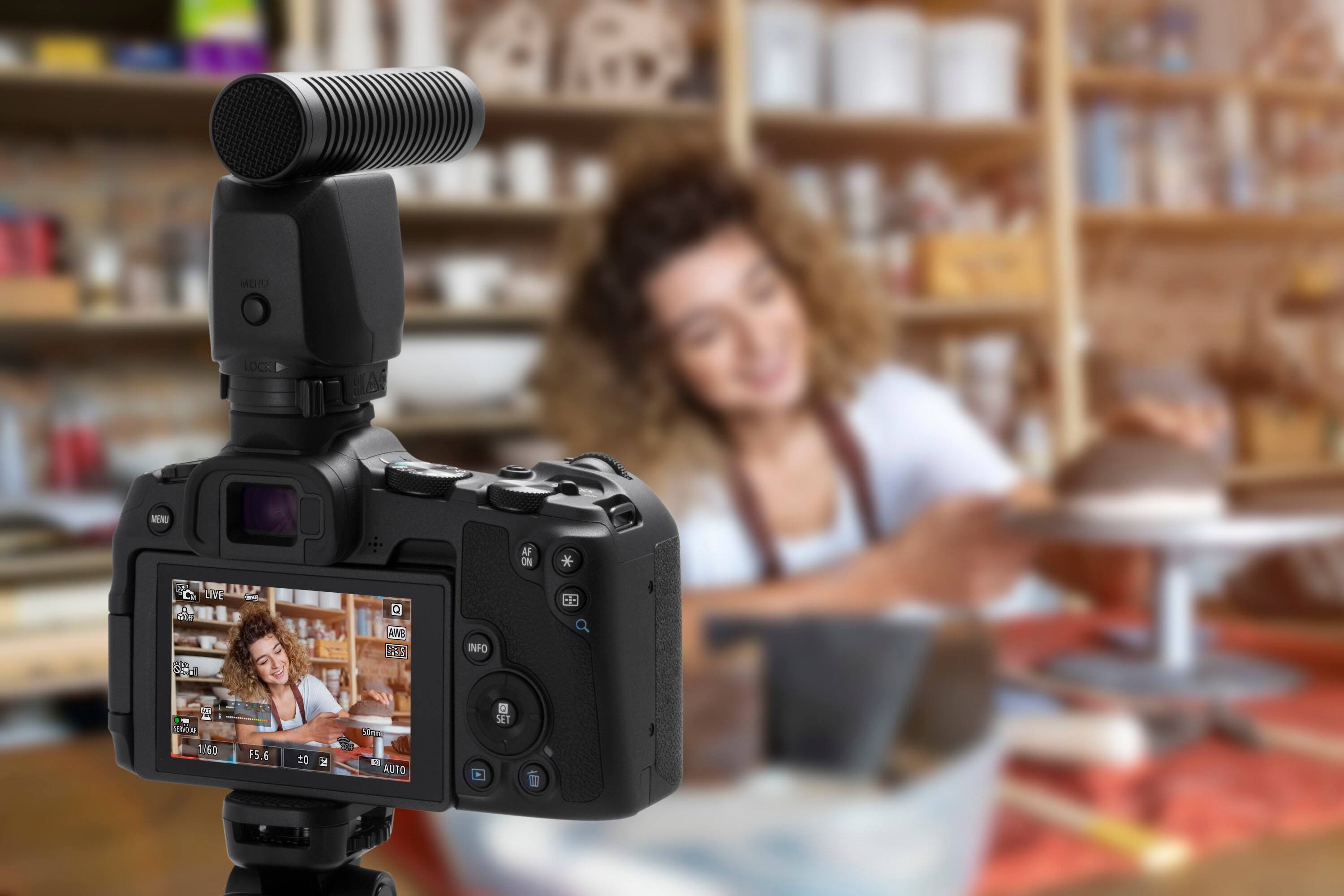 Alt View 28. Canon - EOS R8 4K Video Mirrorless Camera with RF 24-50mm f/4.5-6.3 IS STM Lens Content Creator Kit - Black.