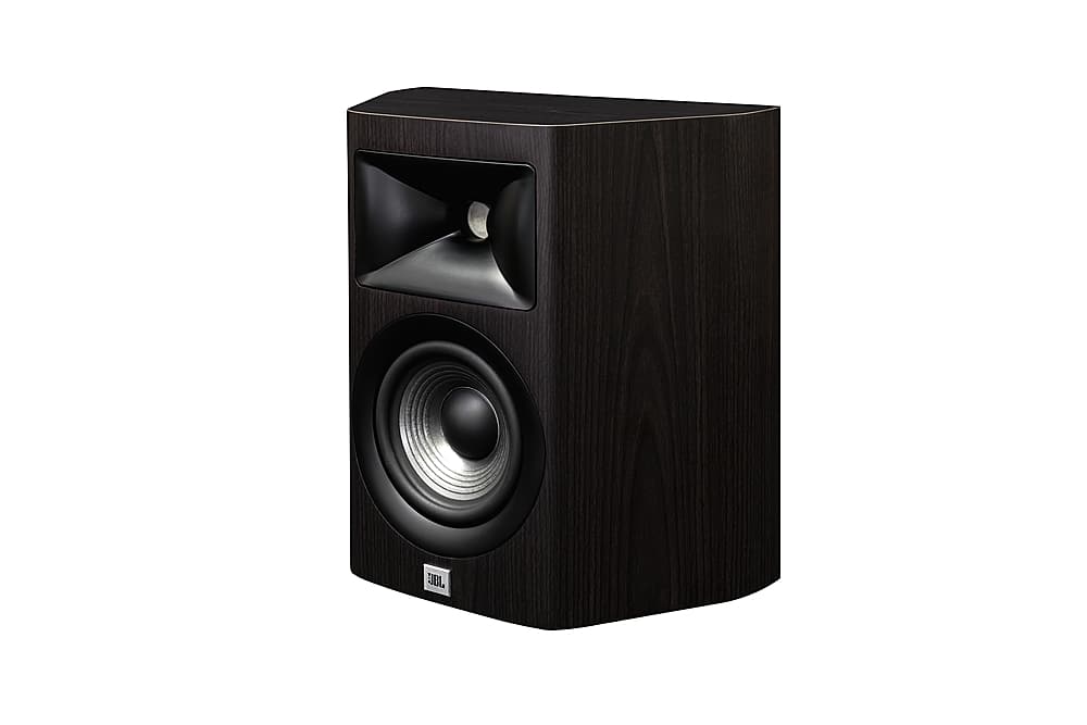 Left. JBL - Studio 610 5.25" 2-Way Compression Driver On Wall Loud Speaker (Pair) - Dark Wood.
