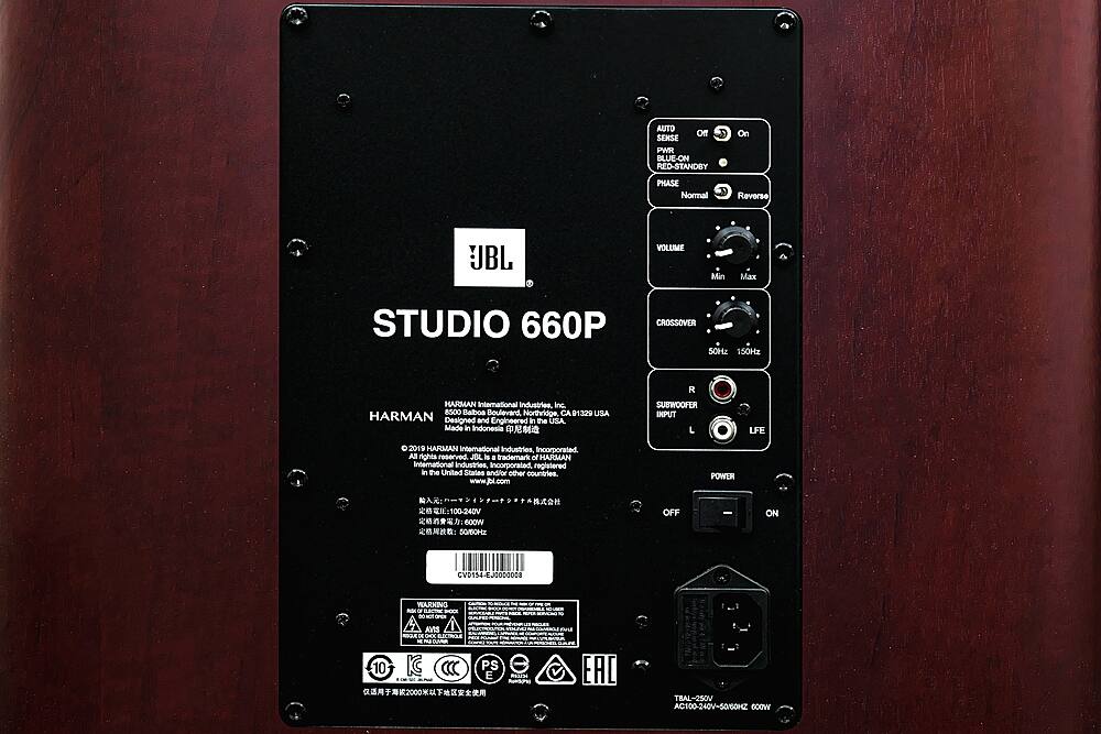 Alt View 12. JBL - Studio 650P 10" 500W Subwoofer - Wood.