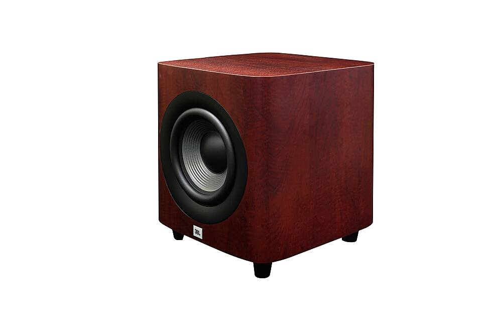 Left. JBL - Studio 650P 10" 500W Subwoofer - Wood.
