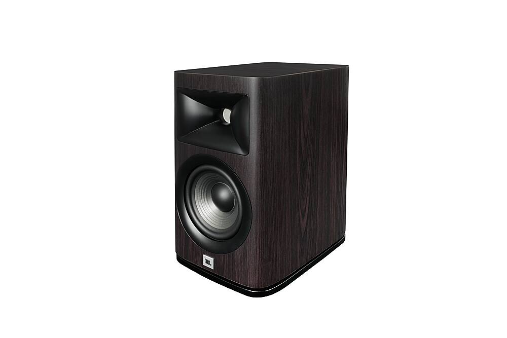 Left. JBL - Studio 620  5.25" 2-Way Compression Driver Bookshelf Loud Speaker (Pair) - Dark Wood.
