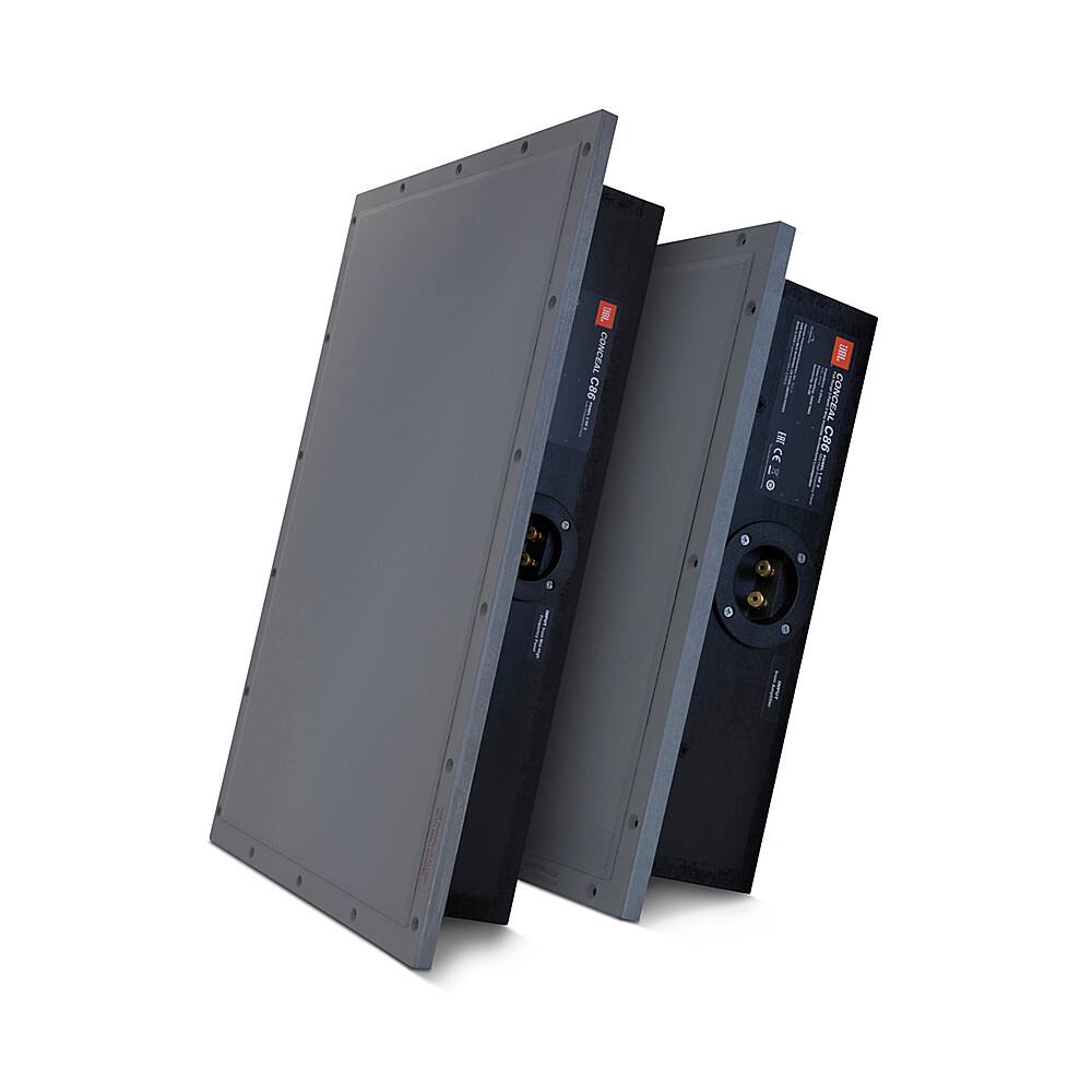 Front. JBL - Conceal C86 8-inch (200mm) Dual Panel, 5-element Invisible Loudspeaker - Gray.