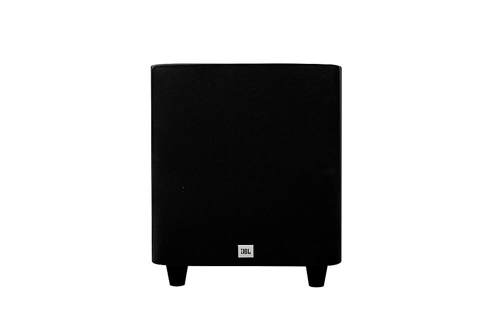 Angle. JBL - Studio 650P 10" 1000W Subwoofer - Dark Wood.