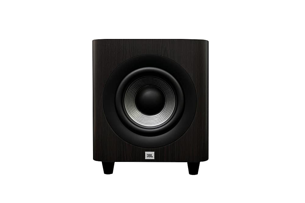 JBL - Studio 650P 10" 1000W Subwoofer - Dark Wood - Front_Zoom