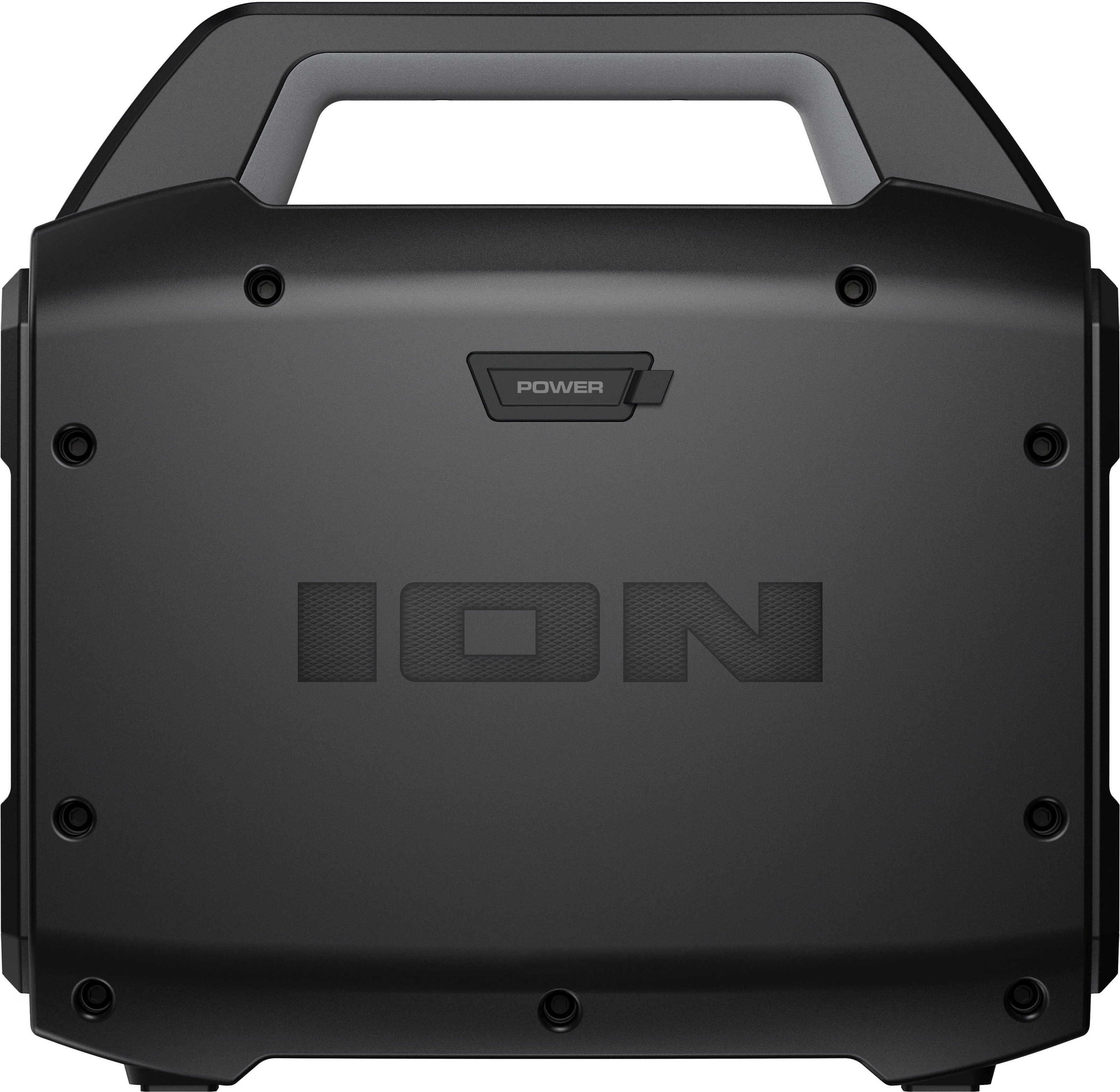 Left View: ION Audio - Sport Boom 60W Portable Bluetooth Battery Powered All-Weather Speaker with Multi-Colored Lights - Black