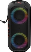 ION Audio - Uber Boom 40W Portable Bluetooth All-Weather Wireless Speaker with Multi-Colored LED Lights and Built-In Microphone - Black - Front_Zoom