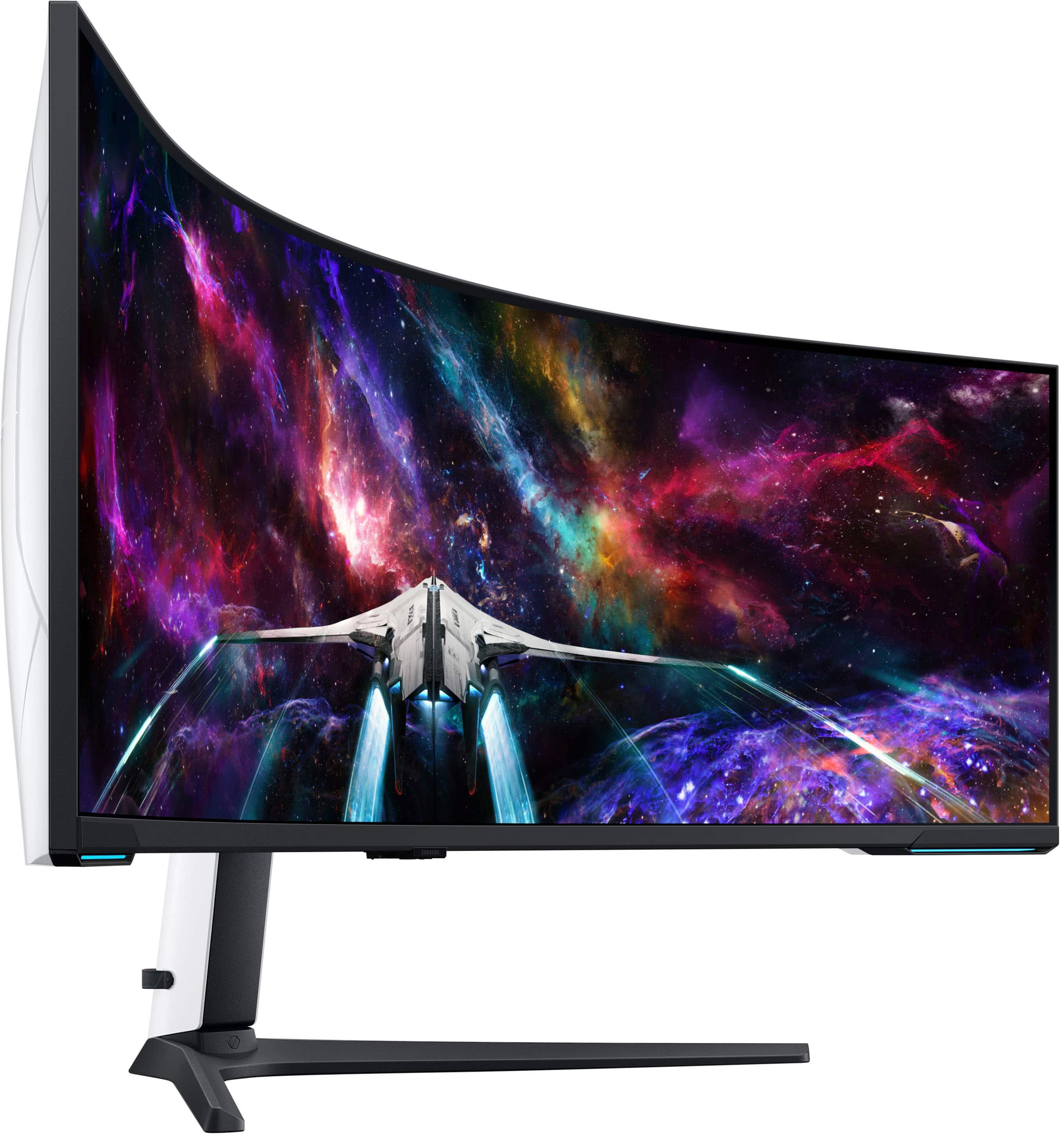 Alt View 11. Samsung - 57" Odyssey Neo G9 Dual 4K UHD Quantum Mini-LED 240Hz 1ms HDR 1000 Curved Gaming Monitor (HDMI 2.1, DP 2.1, USB 3.0) - Black.