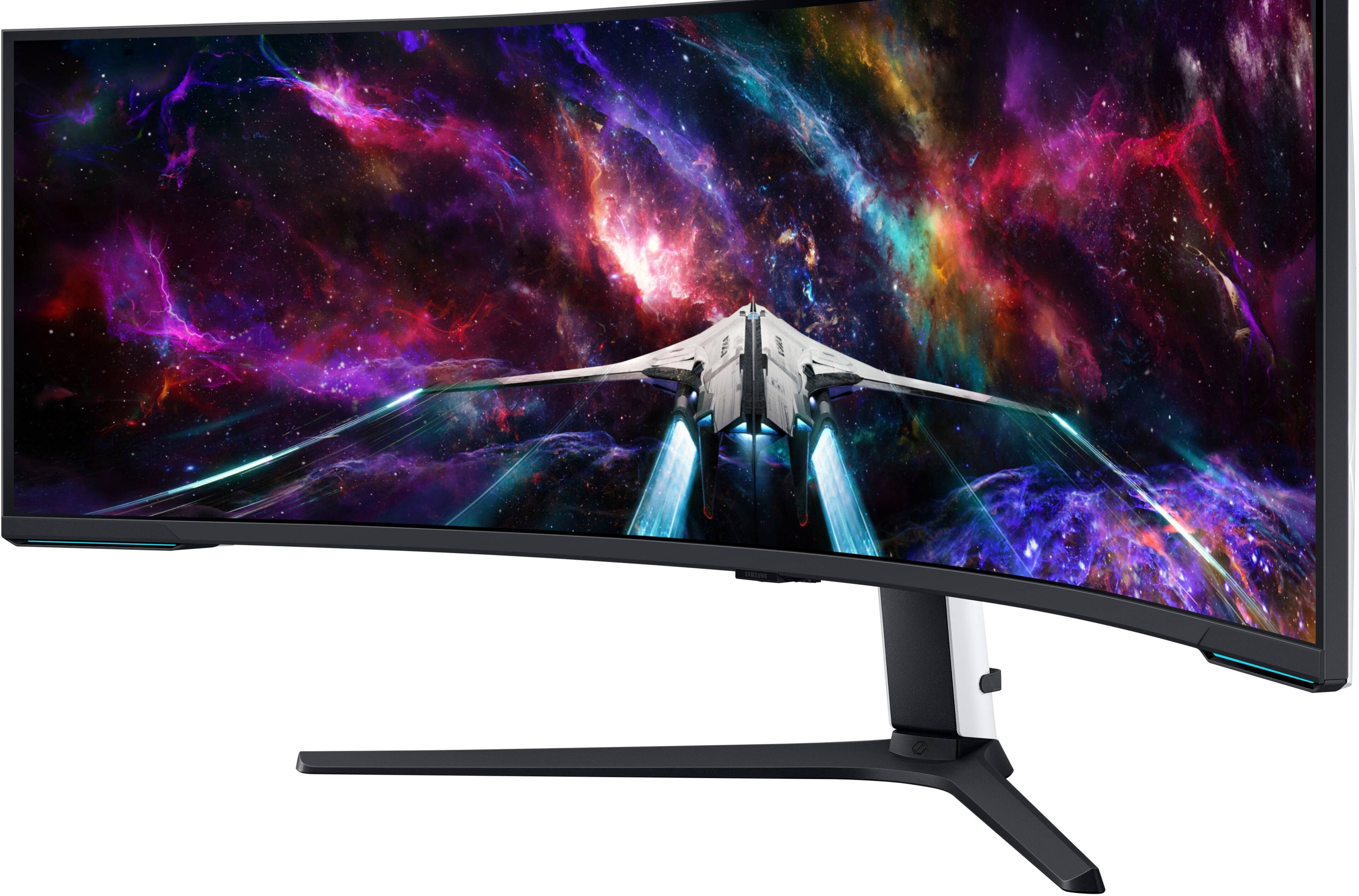Alt View 14. Samsung - 57" Odyssey Neo G9 Dual 4K UHD Quantum Mini-LED 240Hz 1ms HDR 1000 Curved Gaming Monitor (HDMI 2.1, DP 2.1, USB 3.0) - Black.