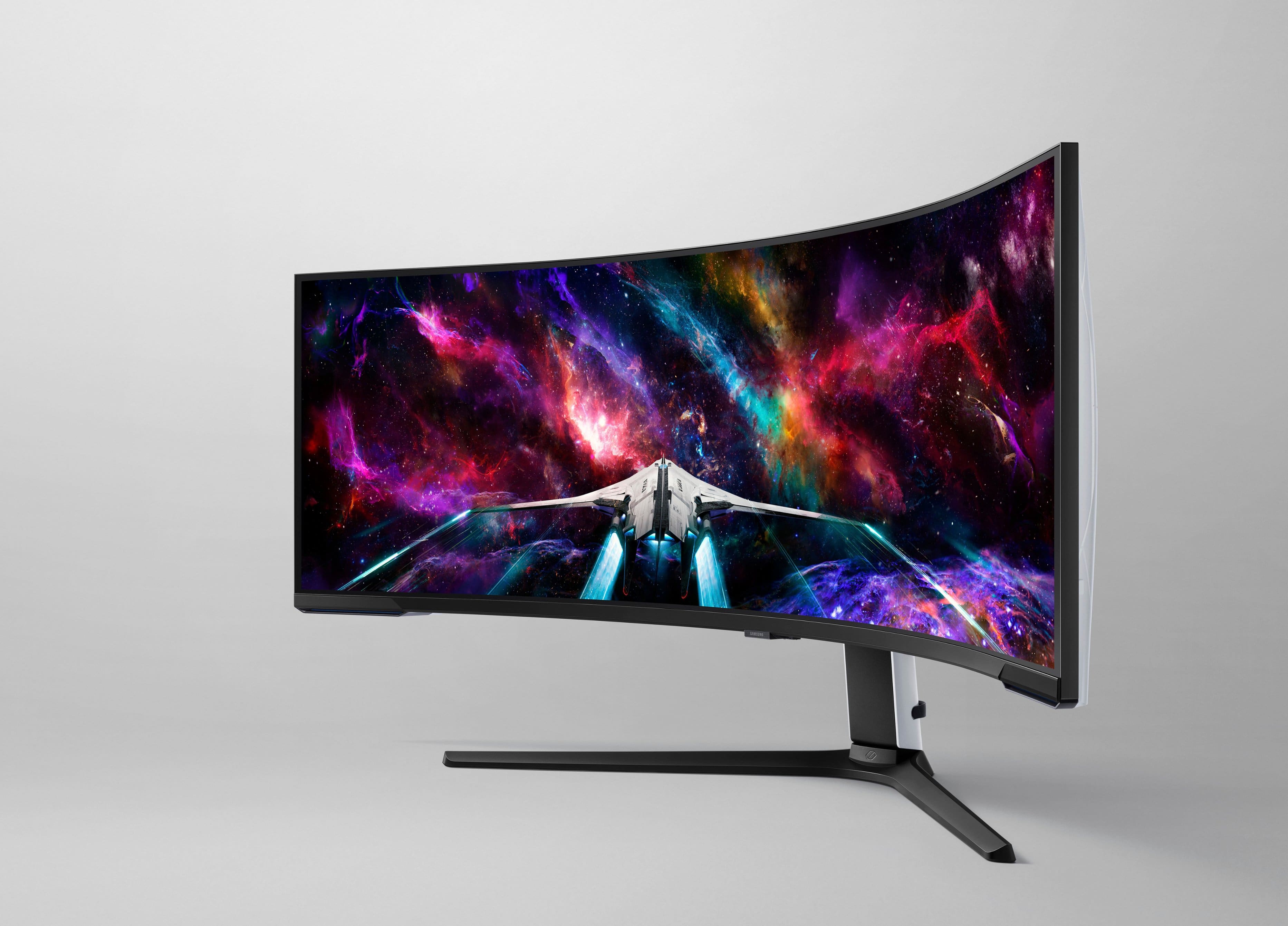 Alt View 21. Samsung - 57" Odyssey Neo G9 Dual 4K UHD Quantum Mini-LED 240Hz 1ms HDR 1000 Curved Gaming Monitor (HDMI 2.1, DP 2.1, USB 3.0) - Black.