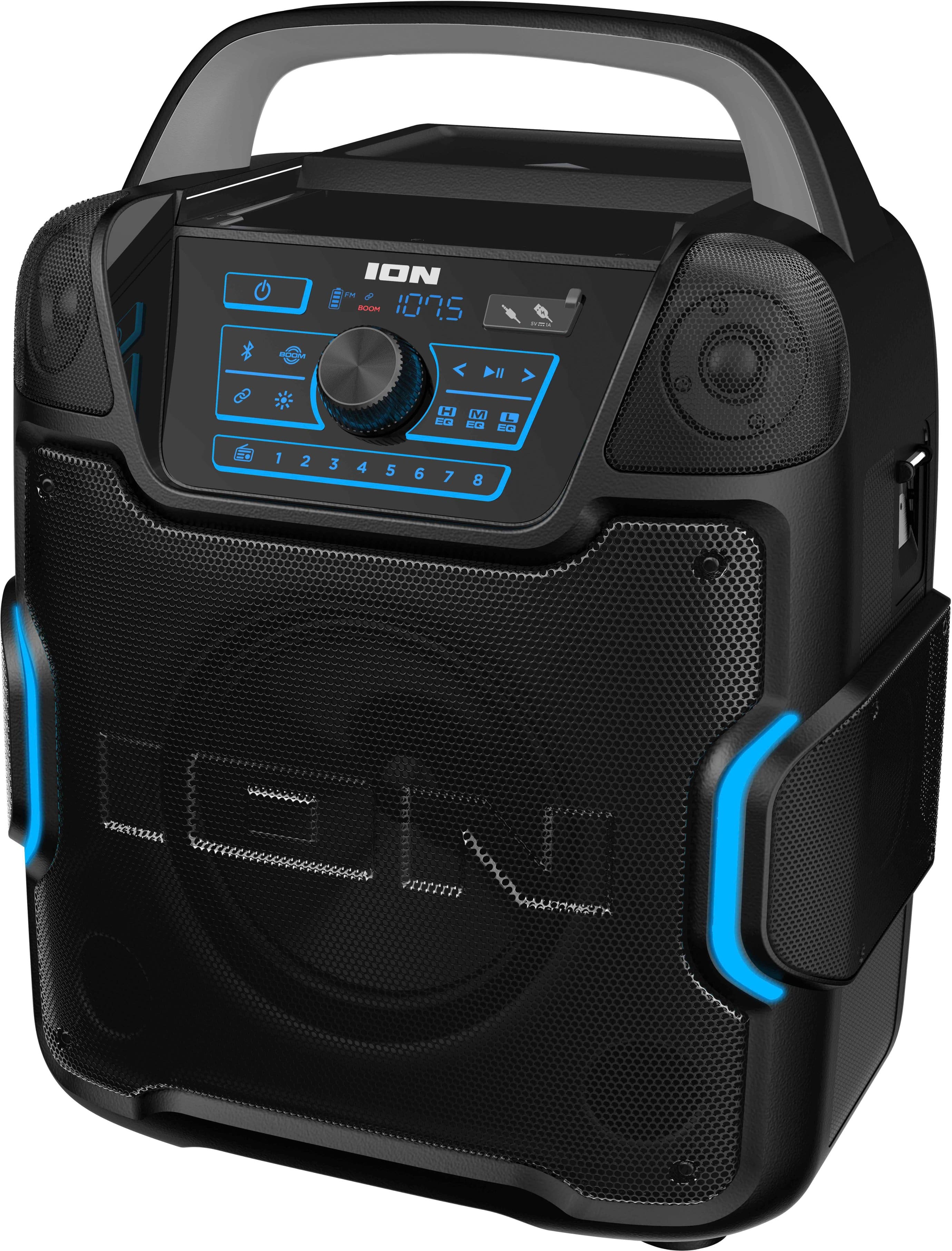 Alt View 12. ION Audio - Sport 320° 200W Portable Bluetooth Battery Powered All-Weather Speaker with Premium 5-Speaker 320˚ Sound - Black.