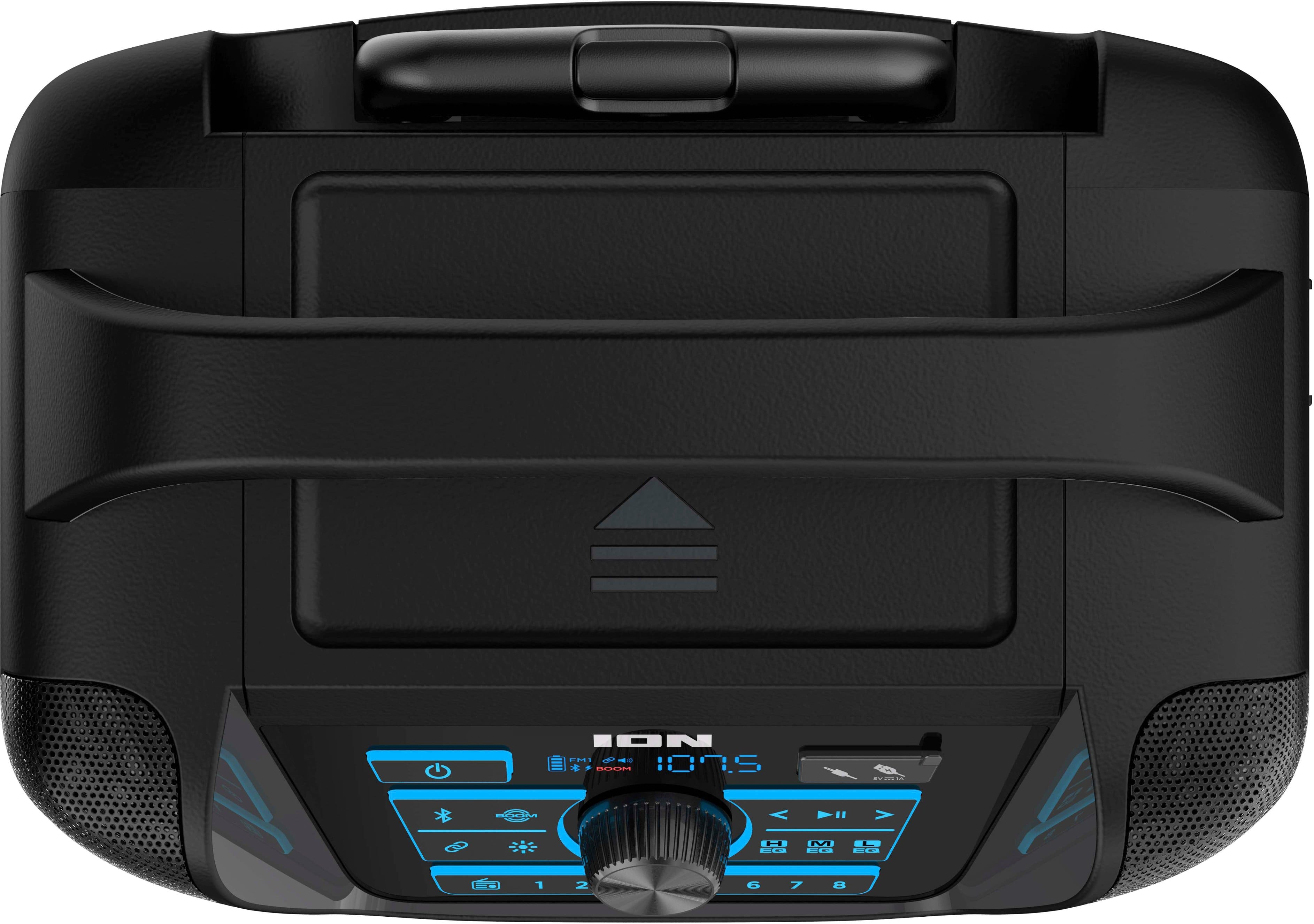 Alt View 13. ION Audio - Sport 320° 200W Portable Bluetooth Battery Powered All-Weather Speaker with Premium 5-Speaker 320˚ Sound - Black.