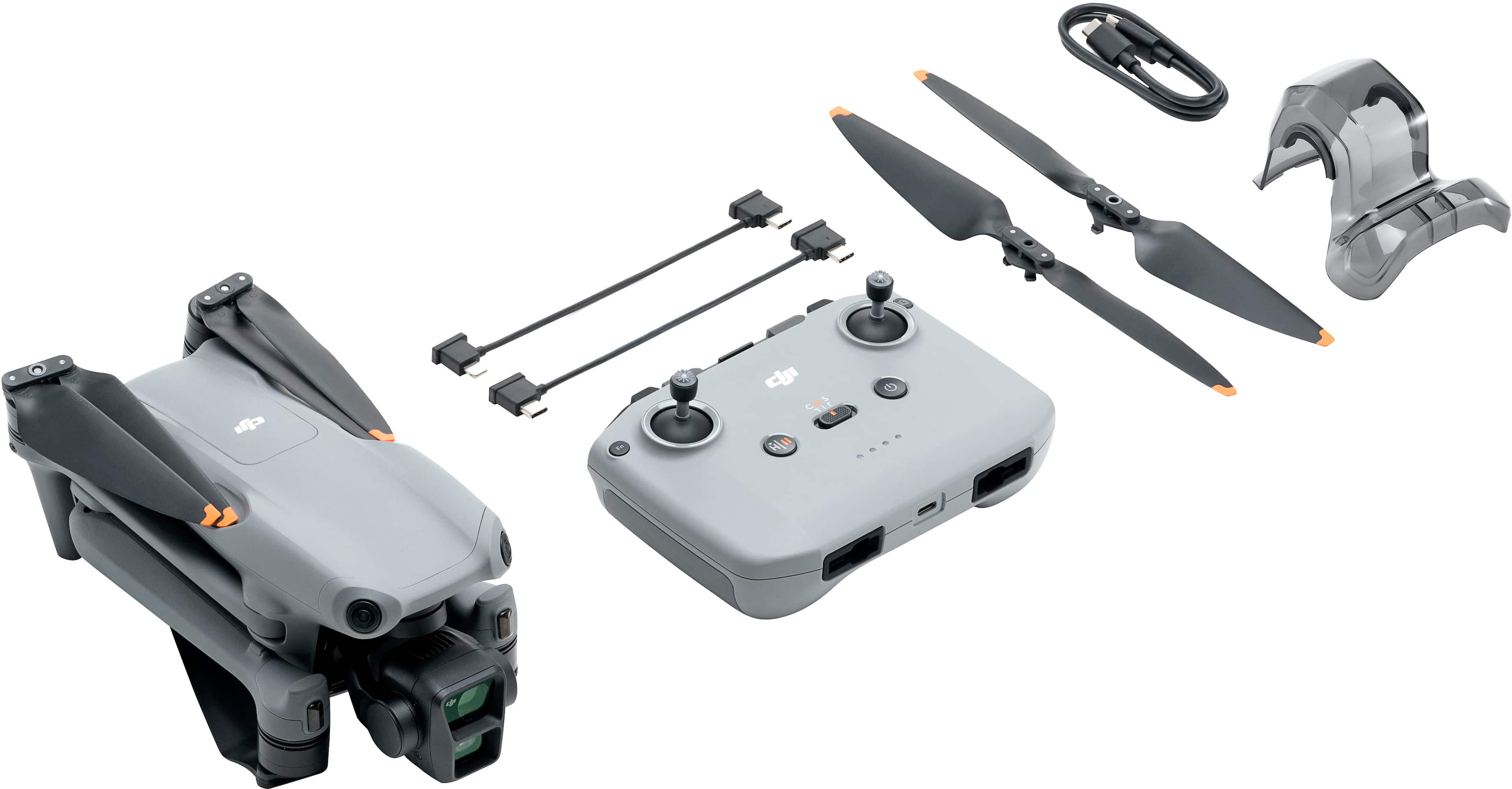 Alt View 14. DJI - Air 3 Drone with RC-N2 Remote Control - Gray.