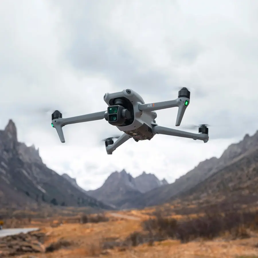 Alt View 17. DJI - Air 3 Drone with RC-N2 Remote Control - Gray.