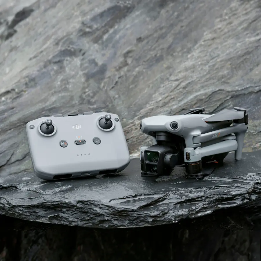 Alt View 19. DJI - Air 3 Drone with RC-N2 Remote Control - Gray.