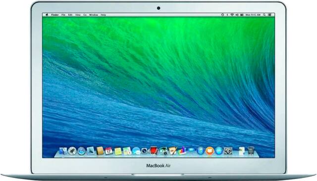Front. Apple - Geek Squad Certified Refurbished MacBook Air 11.6" Laptop - Intel Core i5 with 4GB Memory - 64GB SSD - Silver.
