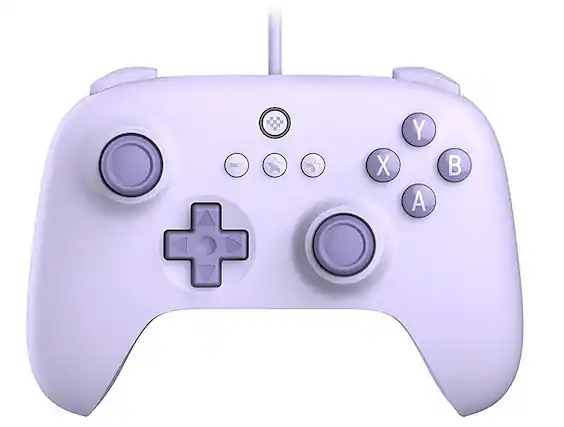 Front. 8BitDo - Ultimate C Wired Controller - Lilac Purple.