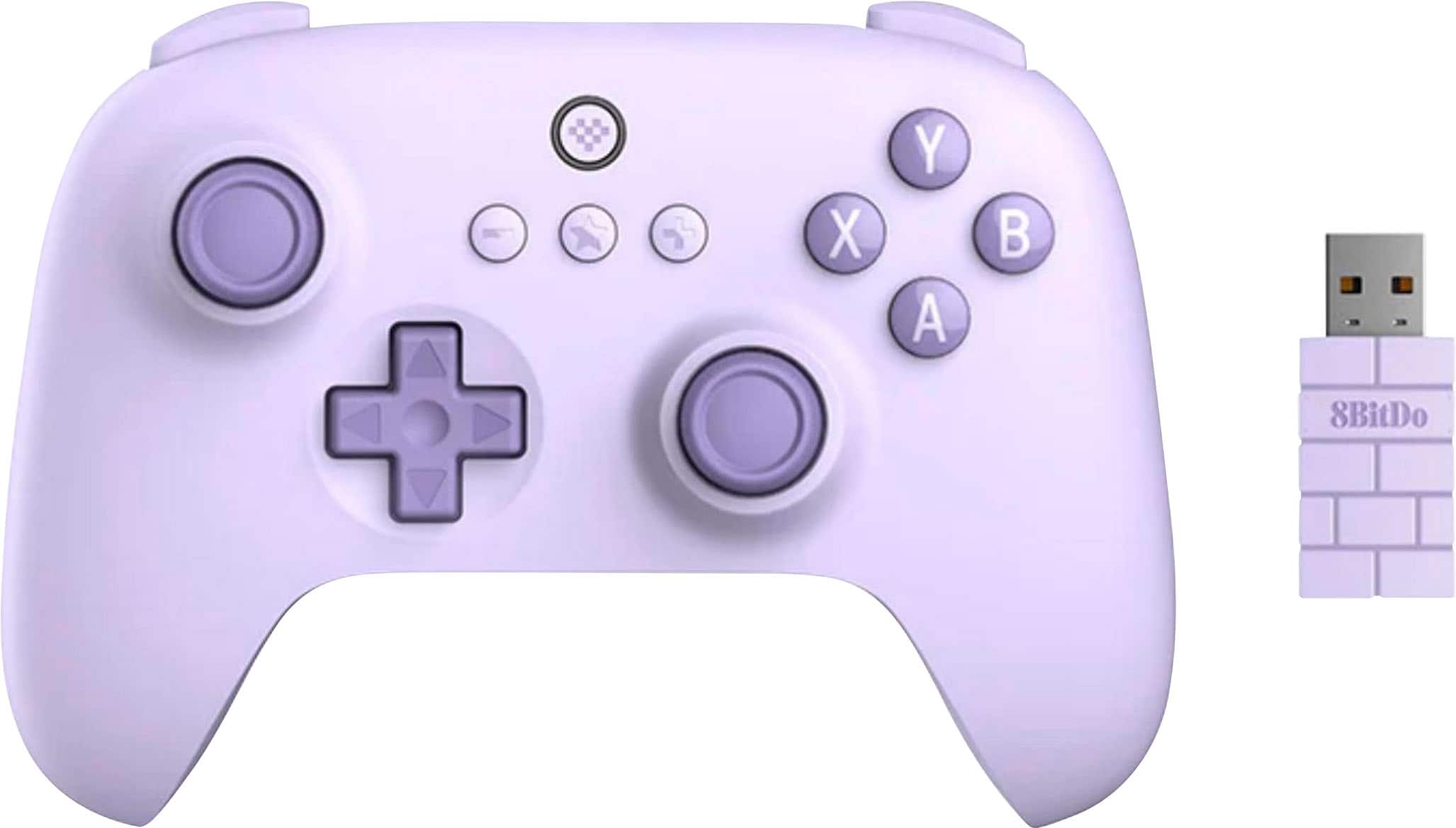 Front. 8BitDo - Ultimate C 2.4G Wireless Controller - Lilac Purple.