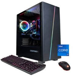 CyberPowerPC - Gamer Supreme Gaming Desktop - Intel Core i7-13700F - 16GB Memory - NVIDIA GeForce RTX 4060 - 2TB SSD - Black - Angle_Zoom