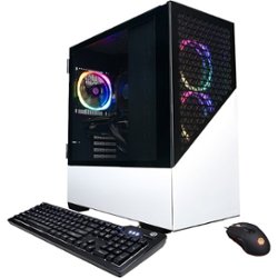 CyberPowerPC - Gamer Master Gaming Desktop - AMD Ryzen 7 7700 - 16GB Memory - NVIDIA GeForce RTX 4060 - 2TB SSD - White - Angle_Zoom