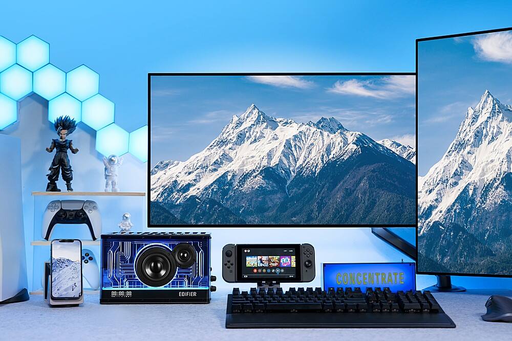 The text on the image reads "88:88:88 88 88 Edifier for concentrate".