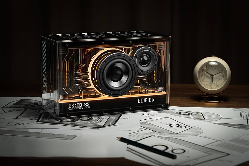 The text on the image reads: "88:88:88 88 - EDIFIER 5.1 DI."