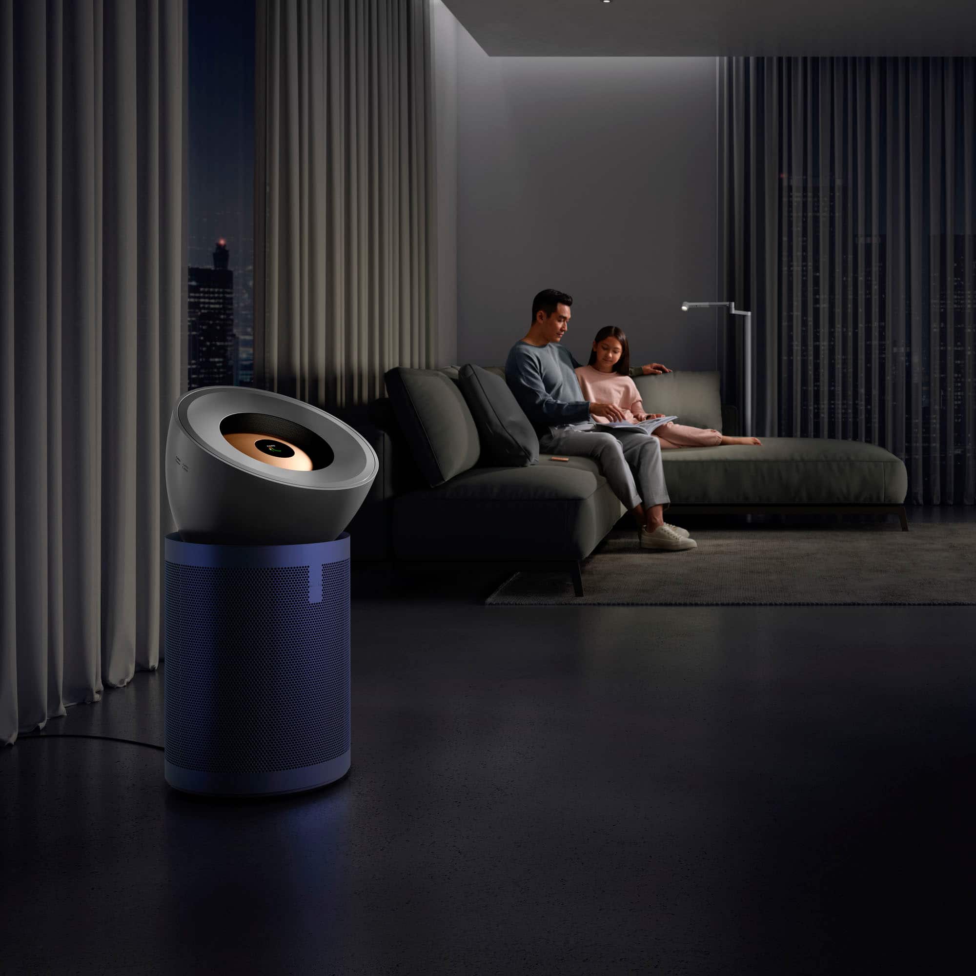 Alt View 11. Dyson - Dyson Purifier Big + Quiet Formaldehyde BP03 - Bright Nickel/Prussian Blue.
