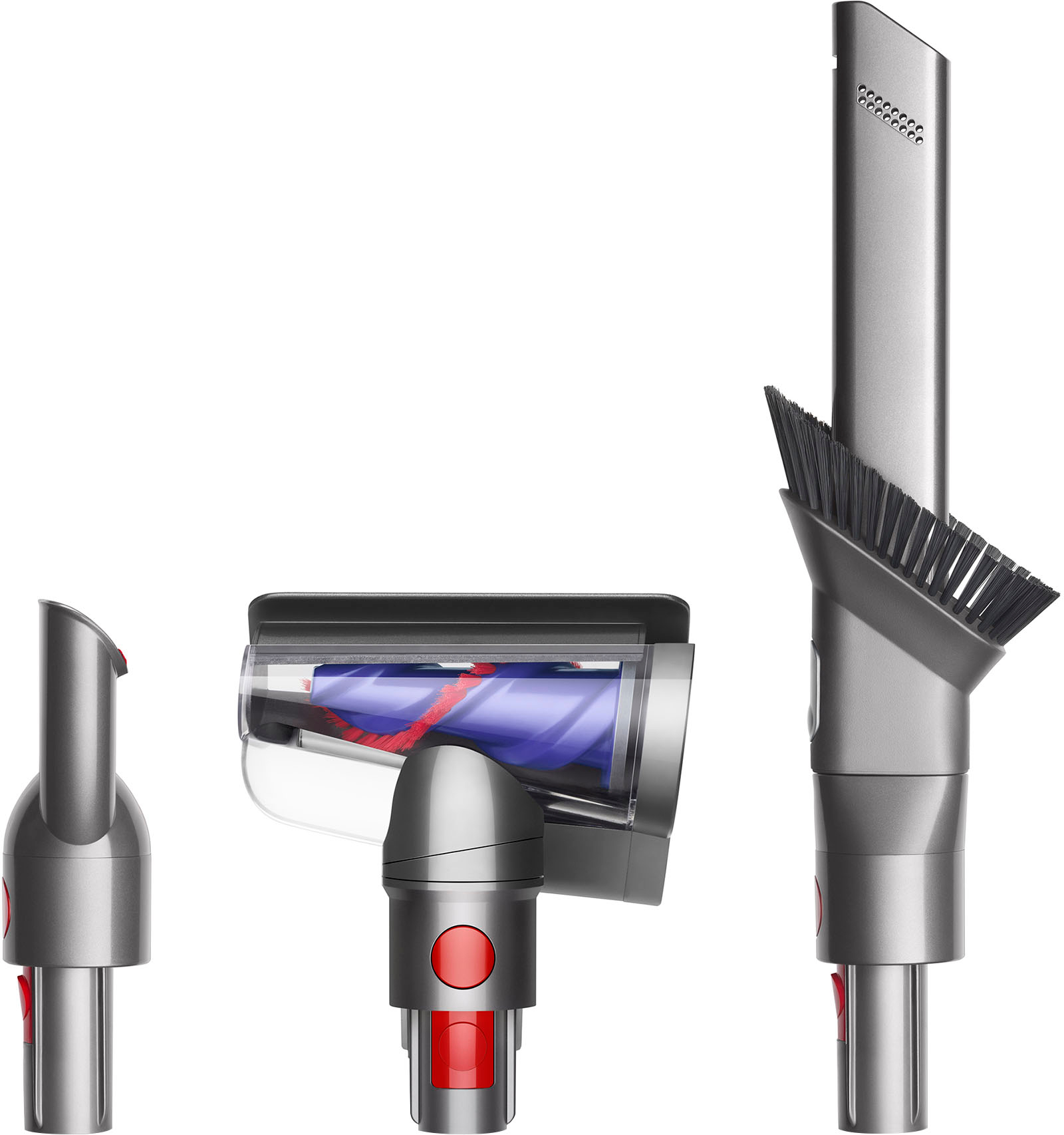 Left View: Dyson - Humdinger Handheld Cordless Vacuum with 4 accessories - Silver