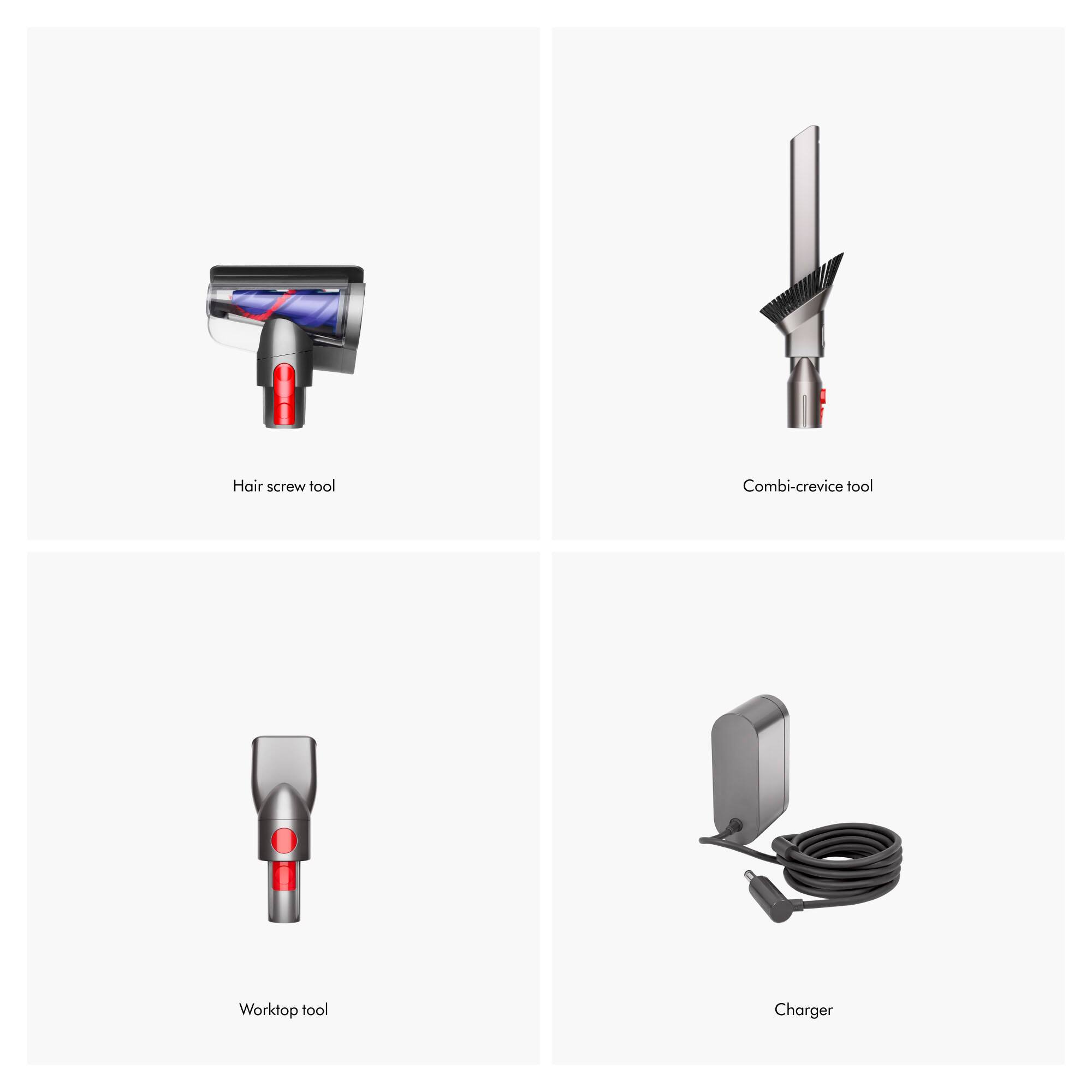 Left. Dyson - Humdinger Handheld Cordless Vacuum with 4 accessories - Silver.
