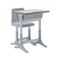 Linon Home Décor - Stenhouse Adjustable Student Desk Set - Gray - Front_Zoom