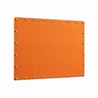Linon Home Décor - Reis 24" x 36" Burlap Nailhead Bulletin Board - Orange - Front_Zoom