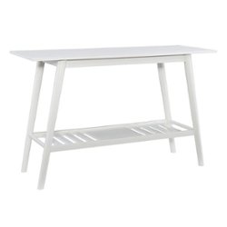 Linon Home Décor - Clayborn Console Table for TVs Up to 50" - White - Front_Zoom