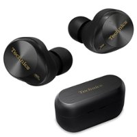 Technics - Premium HiFi True Wireless Earbuds with Noise Cancelling, 3 Device Multipoint Connectivity, Wireless Charging - Black - Front_Zoom