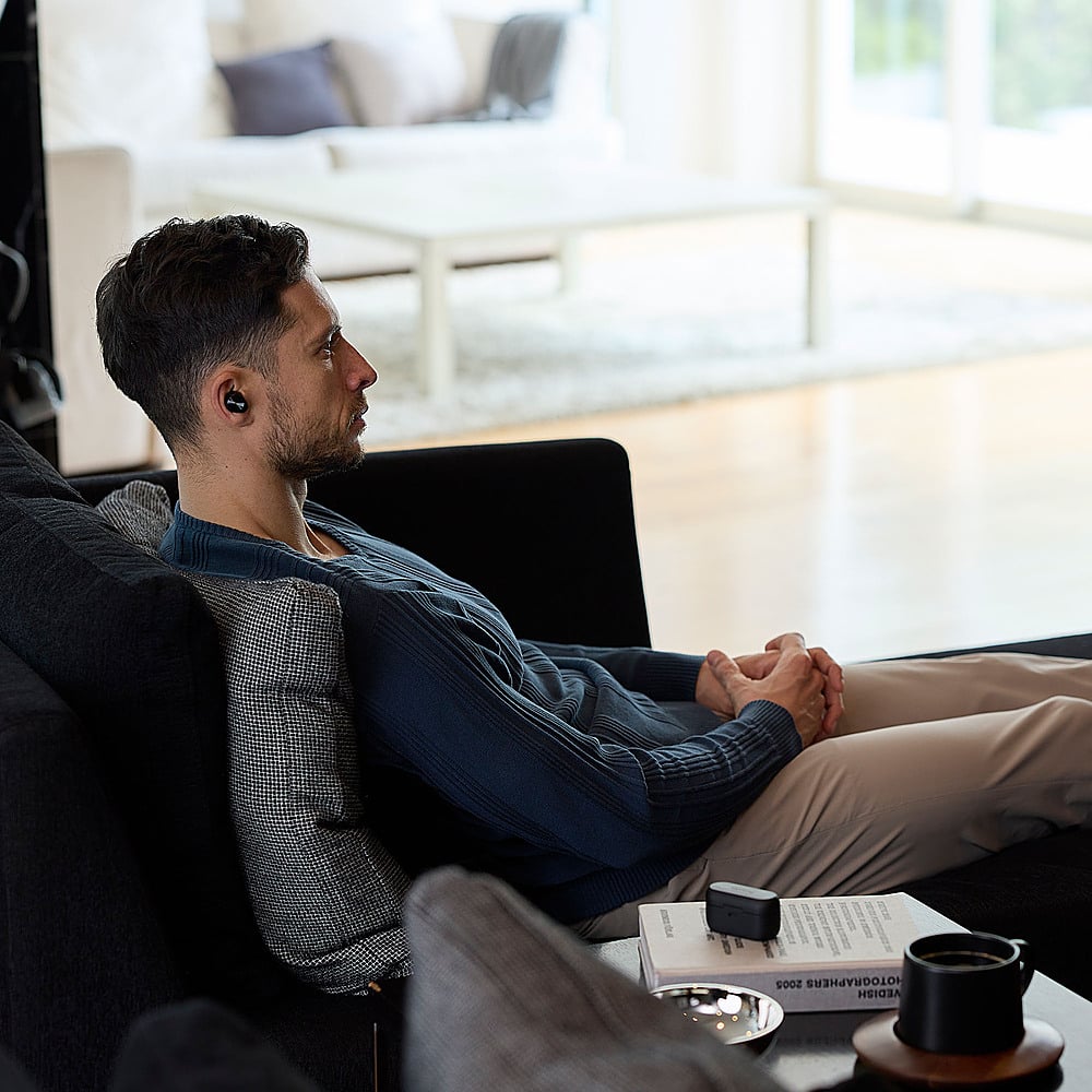 Alt View 17. Technics - Premium HiFi True Wireless Earbuds with Noise Cancelling, 3 Device Multipoint Connectivity, Wireless Charging - Black.