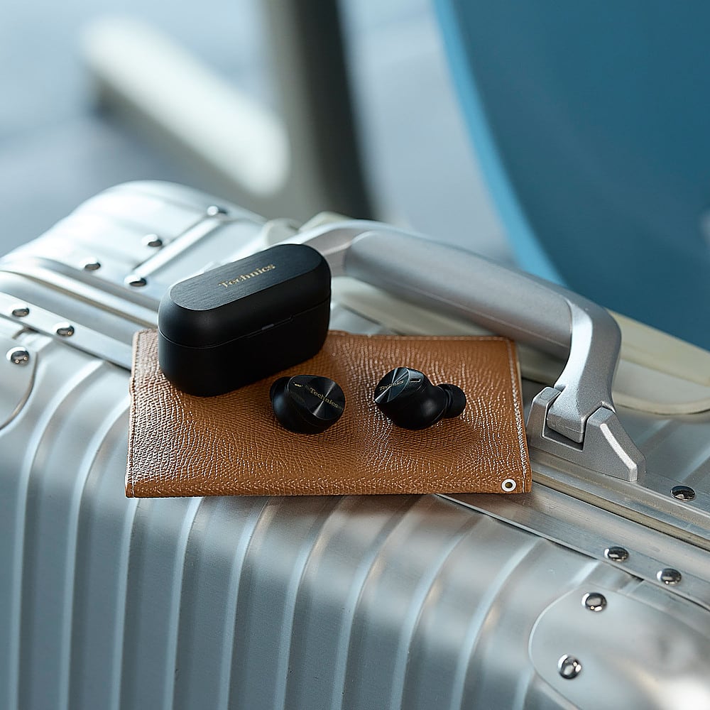 Alt View 19. Technics - Premium HiFi True Wireless Earbuds with Noise Cancelling, 3 Device Multipoint Connectivity, Wireless Charging - Black.