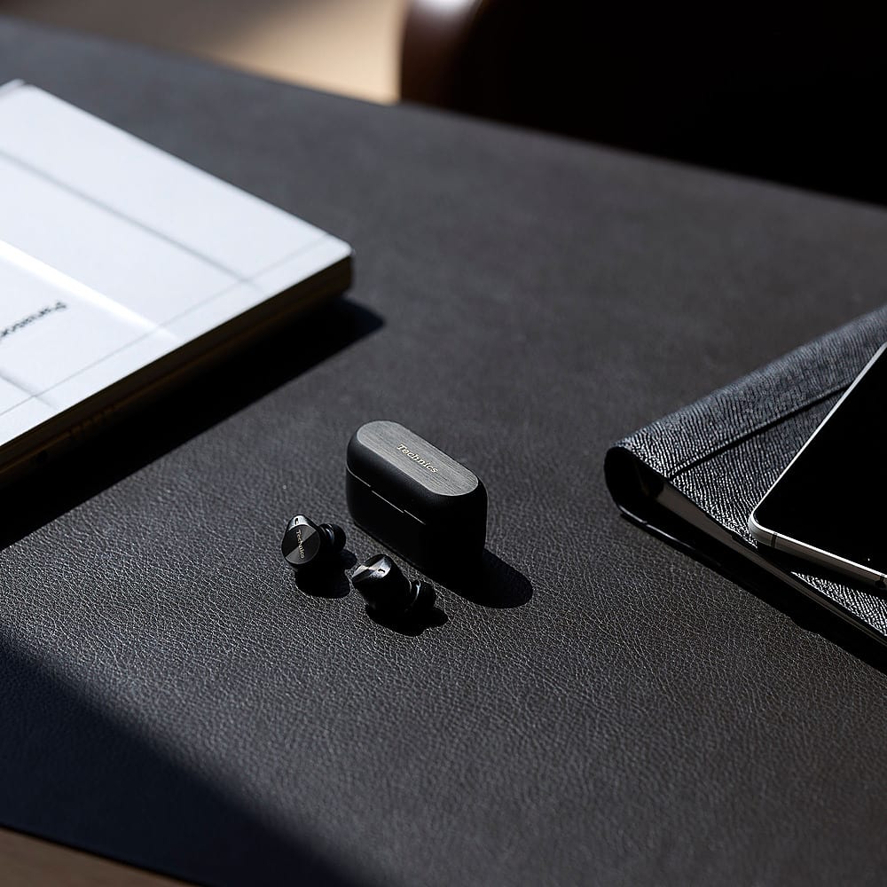 Alt View 20. Technics - Premium HiFi True Wireless Earbuds with Noise Cancelling, 3 Device Multipoint Connectivity, Wireless Charging - Black.