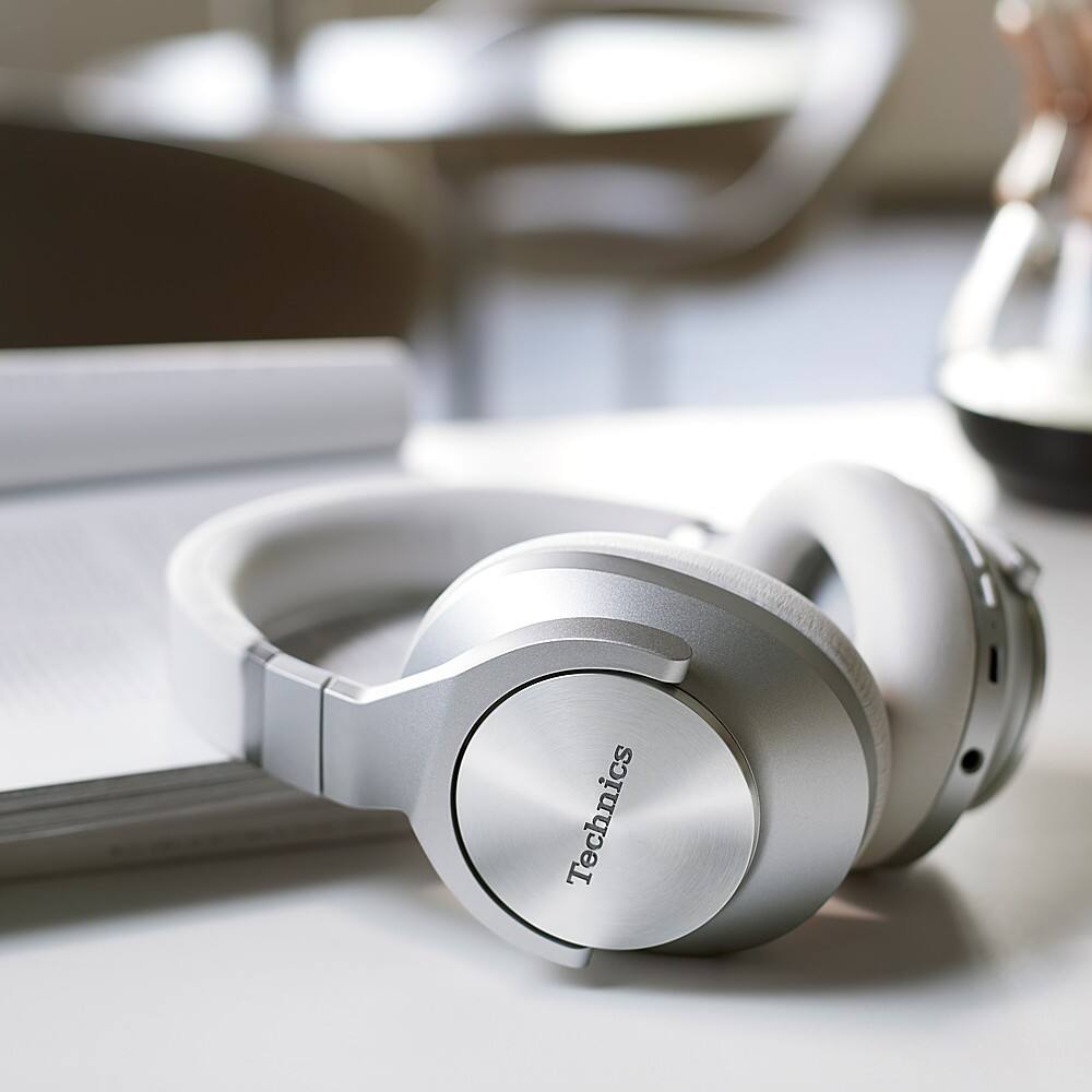 Alt View 13. Technics - Wireless Noise Cancelling Over-Ear Headphones with 2 Device Multipoint Connectivity - Silver.