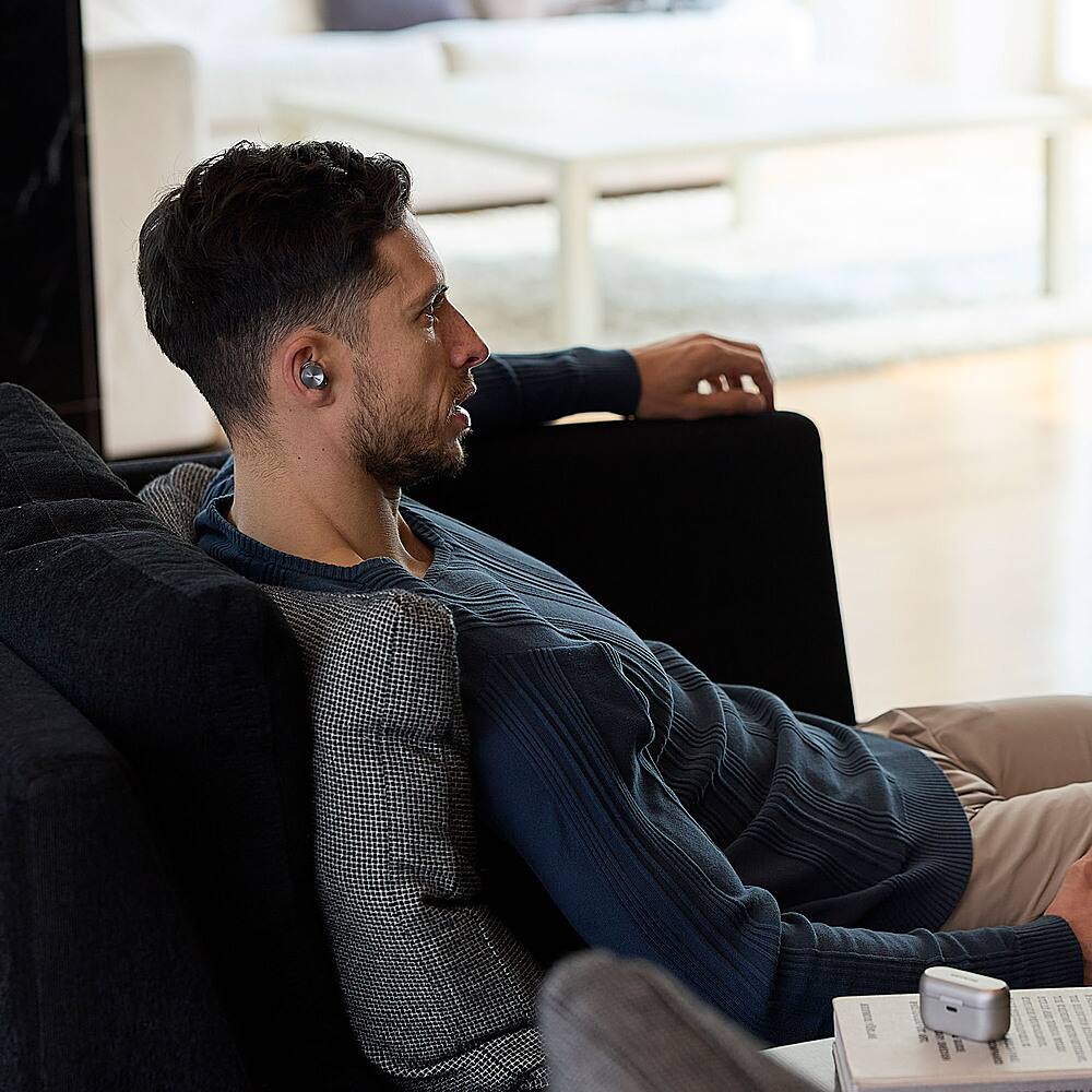 Alt View 13. Technics - Premium HiFi True Wireless Earbuds with Noise Cancelling, 3 Device Multipoint Connectivity, Wireless Charging - Silver.