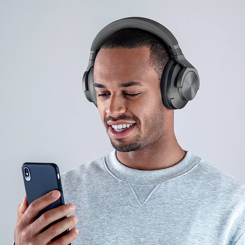 Alt View 12. Technics - Wireless Noise Cancelling Over-Ear Headphones with 2 Device Multipoint Connectivity - Black.