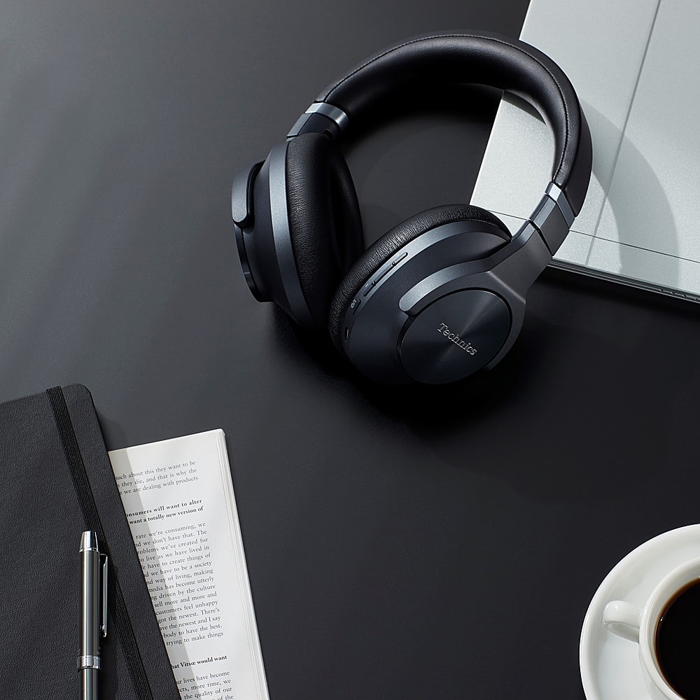 Alt View 13. Technics - Wireless Noise Cancelling Over-Ear Headphones with 2 Device Multipoint Connectivity - Black.