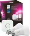 Front Zoom. Philips - Hue A19 Bluetooth 60W Smart LED Starter Kit - White and Color Ambiance.