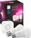 Front. Philips - Hue A19 Bluetooth 60W Smart LED Starter Kit - White and Color Ambiance.