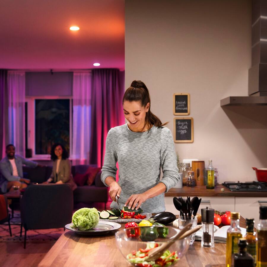 Color Changing Color Philips Hue A19 Bluetooth 60W Smart LED Starter Kit White and Color ...