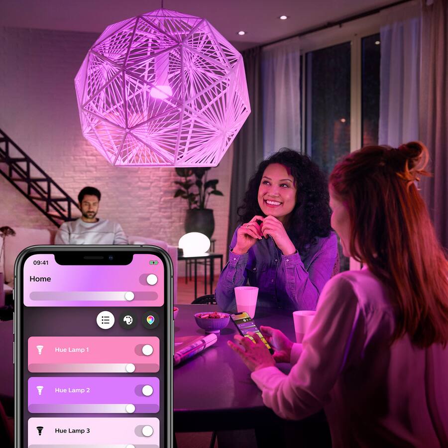Color Changing Color Philips Hue A19 Bluetooth 60W Smart LED Starter Kit White and Color ...